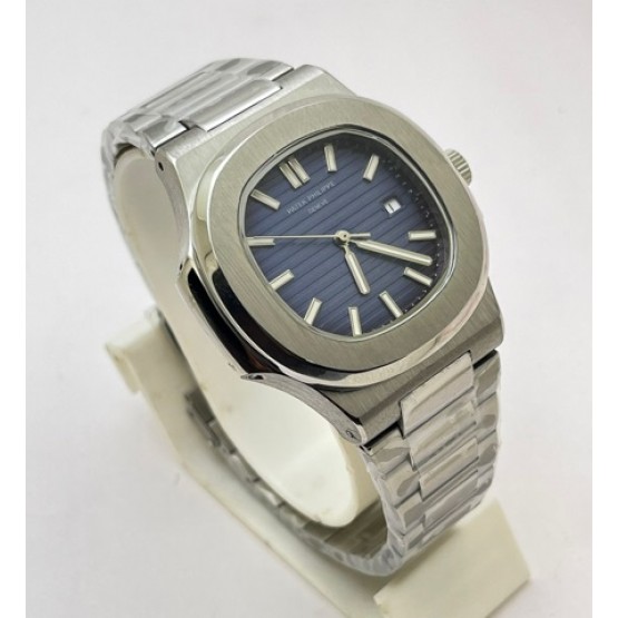 Patek Philippe Nautilus Steel Blue Swiss Automatic Watch