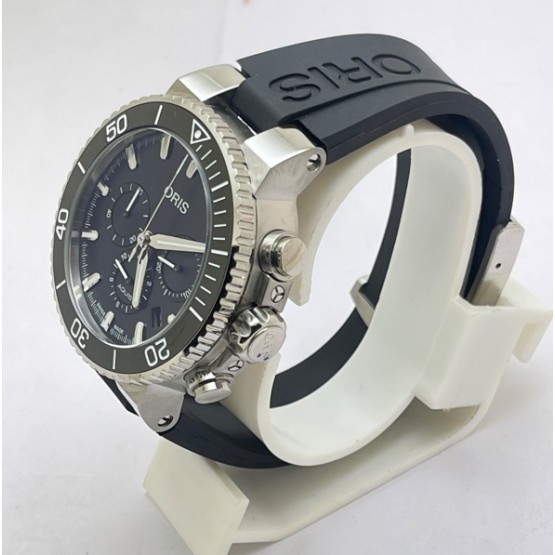 Oris Aquis Chronograph Black Rubber Strap Watch