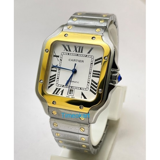 Cartier Santos 100 Dual Tone Swiss Automatic Watch