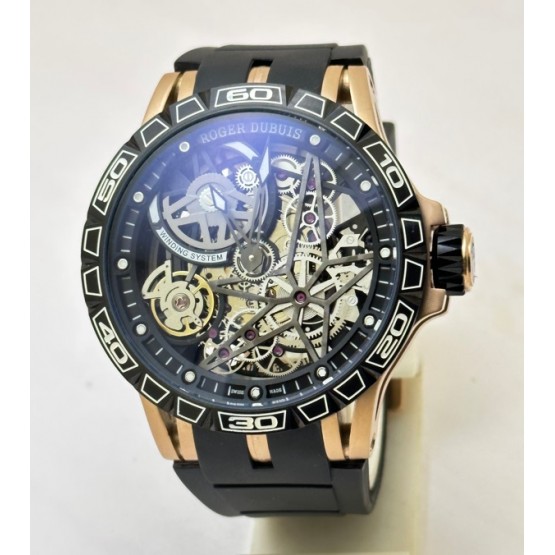 Roger Dubuis Aventador Black Rubber Strap Swiss Automatic Watch