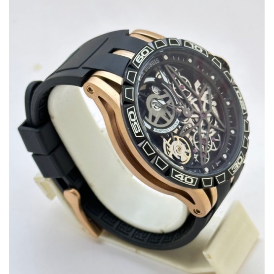 Roger Dubuis Aventador Black Rubber Strap Swiss Automatic Watch