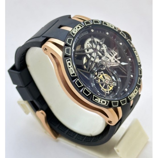 Roger Dubuis Aventador 2 Black Rubber Strap Swiss Automatic Watch