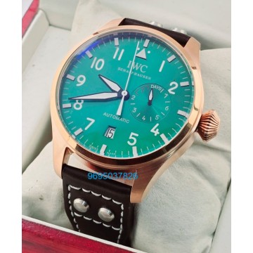 I W C Pilot Le Petit Prince Green Rose Gold Swiss Automatic Watch