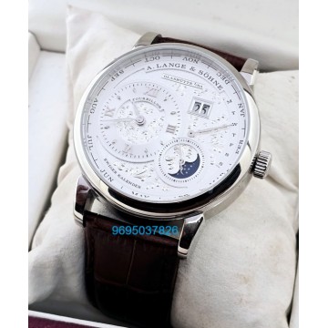 A. Lange & Shone Grand Lange 1 Moon Phase Steel White Swiss Automatic Watch