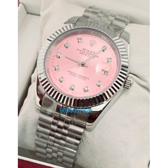 Rolex Datejust Diamond Mark Pink Steel Swiss Automatic Watch