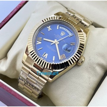 Rolex Day-Date Blue Golden Swiss Automatic Watch