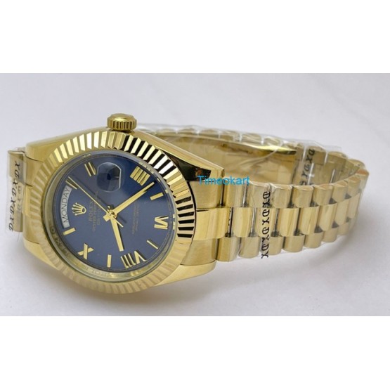 Rolex Day-Date Blue Golden Swiss Automatic Watch