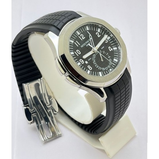 Patek Philippe Aquanaut GMT Black Rubber Strap Swiss ETA Automatic Watch