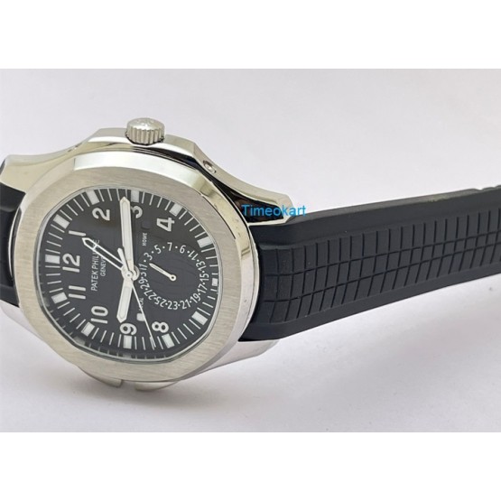 Patek Philippe Aquanaut GMT Black Rubber Strap Swiss ETA Automatic Watch