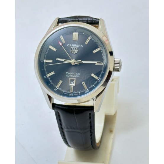 Tag Heuer Carrera Calibre 5 Twin Time GMT Leather Strap Swiss Automatic Watch