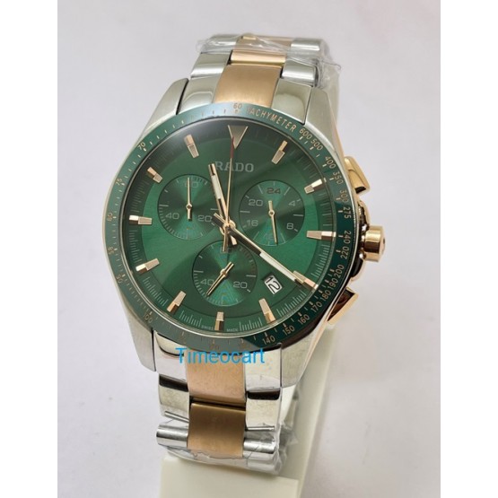 Rado Hyperchrome Chronograph Green Dual Tone Watch