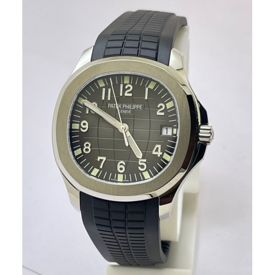 Patek Philippe Aquanaut Steel Black Rubber Strap Swiss ETA Caliber 5168G Valjoux Movement Automatic Watch