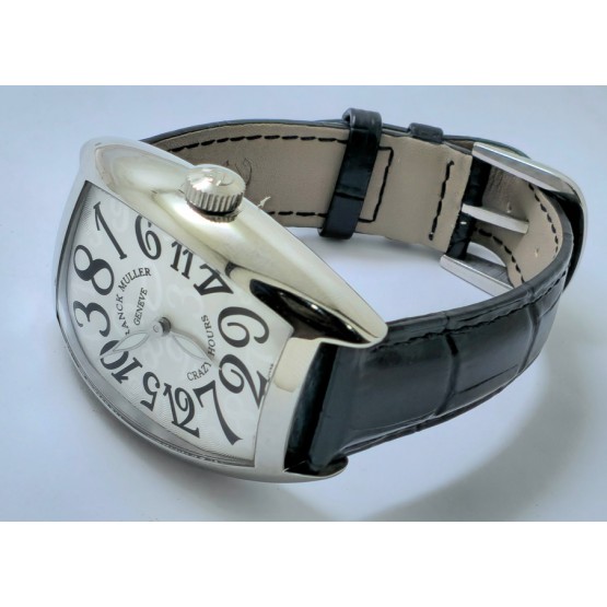 Franck Muller Crazy Hours White Leather Strap Swiss Automatic Watch