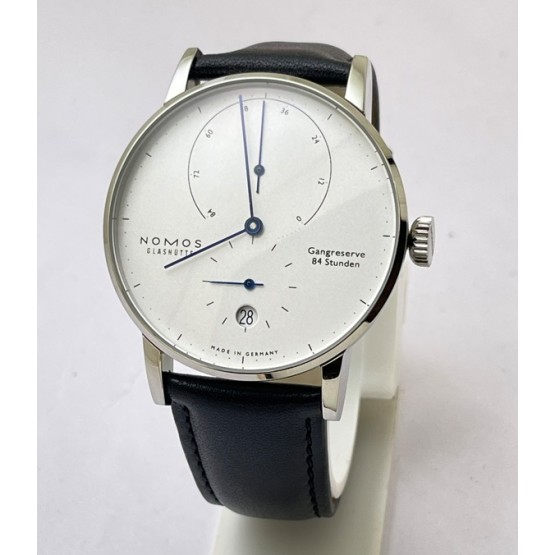 Nomos Glashutte LAMBDA Gangreserve 84 Stunden Steel Power Reserve Swiss Automatic Watch