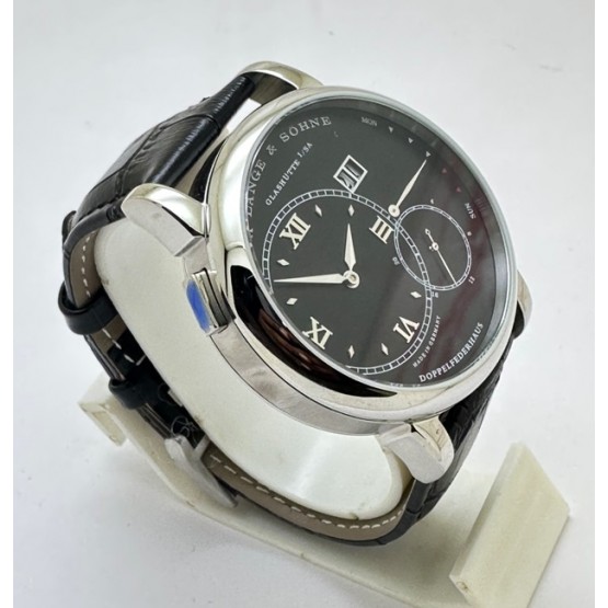 A. Lange & Shone Grand Lange 1 Steel Black Swiss Automatic Watch