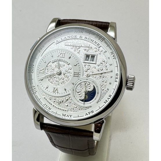 A. Lange & Shone Grand Lange 1 Moon Phase Steel White Swiss Automatic Watch