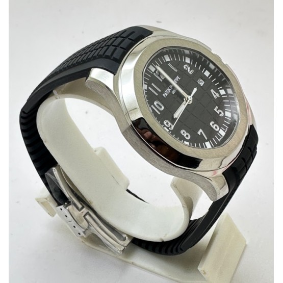 Patek Philippe Aquanaut Black Rubber Strap Watch