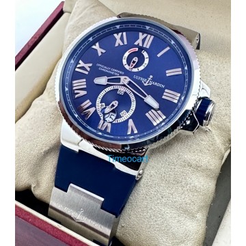 Ulysse Nardin Maxi Marine Steel Blue Rubber Strap Swiss Automatic Watch