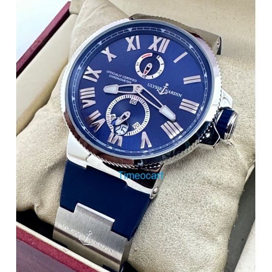 Ulysse Nardin Maxi Marine Steel Blue Rubber Strap Swiss Automatic Watch