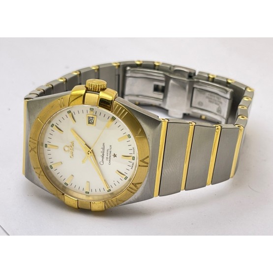 Omega Constellation Double Eagle Gold Bezel SWISS ETA 2250 Valjoux Automatic Watch