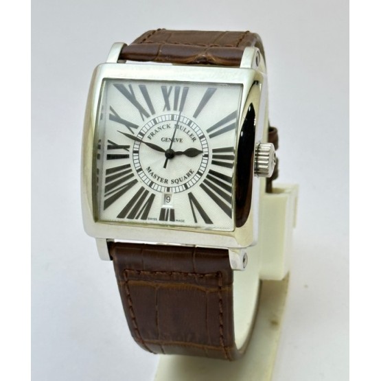 Franck Muller Square Master Leather Strap Watch