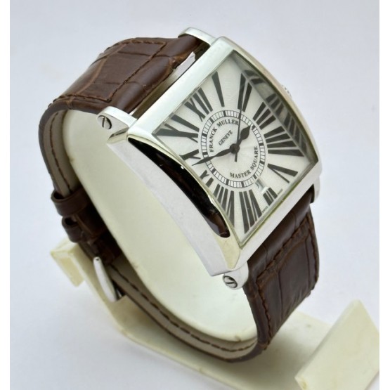 Franck Muller Square Master Leather Strap Watch