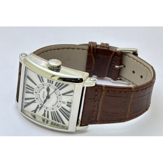 Franck Muller Square Master Leather Strap Watch