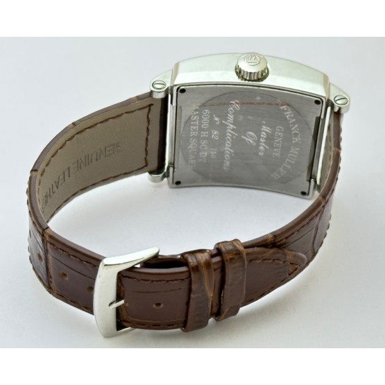 Franck Muller Square Master Leather Strap Watch