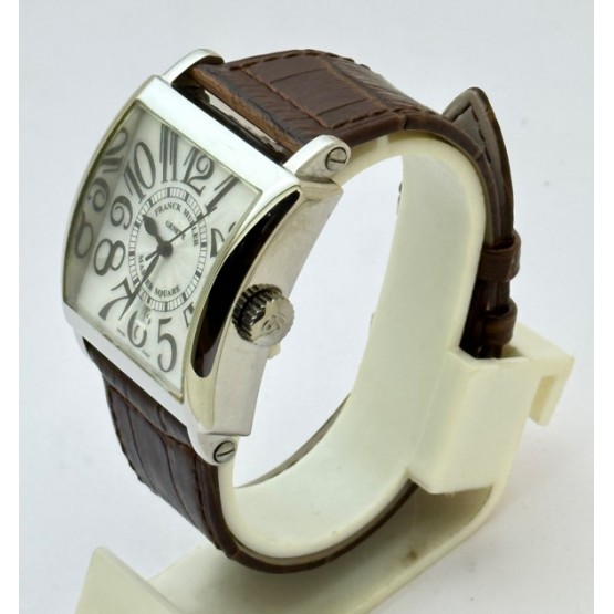 Franck Muller Square Master 2 Leather Strap Watch