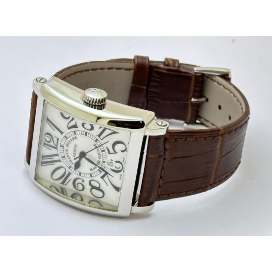 Franck Muller Square Master 2 Leather Strap Watch