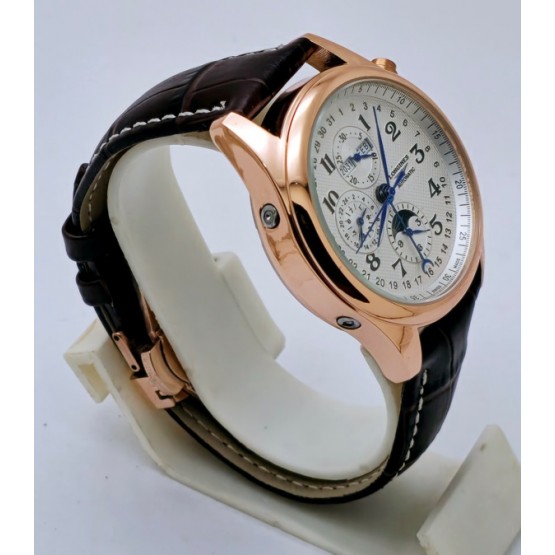 Longines Master Collection Rose Gold Leather Strap Swiss Automatic Watch