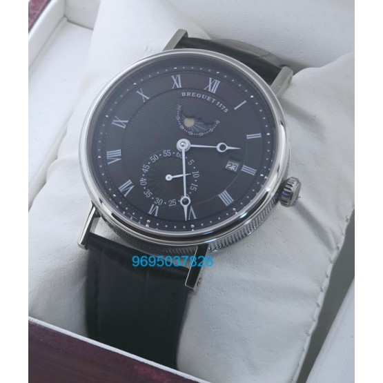 Breguet Classique 1175 Black Leather Strap Swiss ETA Automatic Watch