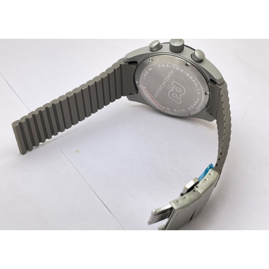 Porsche Design Flyback Grey Rubber Strap Watch - A