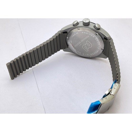 Porsche Design Flyback Grey Rubber Strap Watch - C