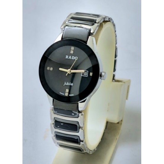 Rado Jublie DaiStar Ladies Black Dial Steel Quartz Watch