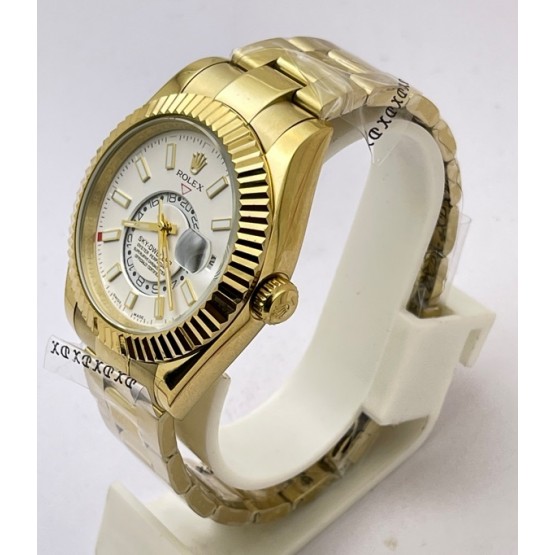 Rolex Sky Dweller White Golden Swiss ETA Automatic Watch