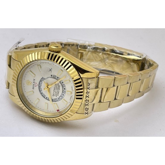 Rolex Sky Dweller White Golden Swiss ETA Automatic Watch