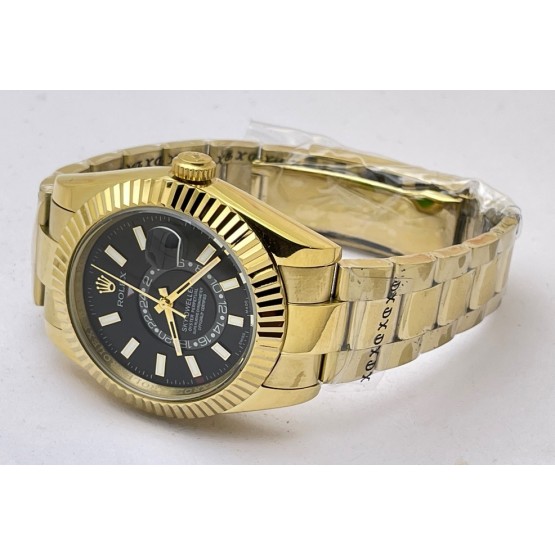 Rolex Sky Dweller Black Golden Swiss ETA Automatic Watch