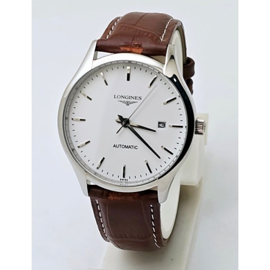 Longines Master Collection White Steel 2 Leather Strap Swiss Automatic Watch