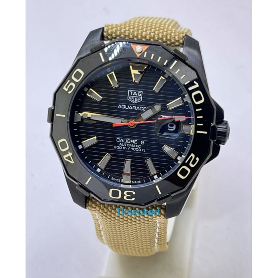 TAG Heuer Aquaracer Calibre 5 Black Brown Strap Swiss Automatic Watch