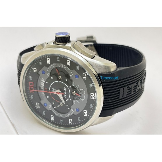 TAG HEUER GRAND CARRERA MERCEDES BENZ STEEL RUBBER STRAP WATCH