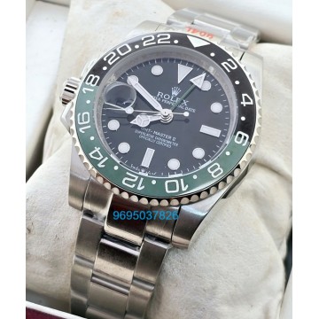 Rolex GMT Master II Destro Left-Handed Oyster Bracelet Swiss ETA 7750 Valjoux Movement Watch