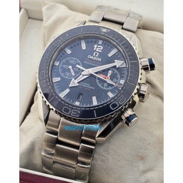 Omega Seamaster Planet Ocean Chronograph Blue SWISS ETA 2250 Valjoux Automatic Watch