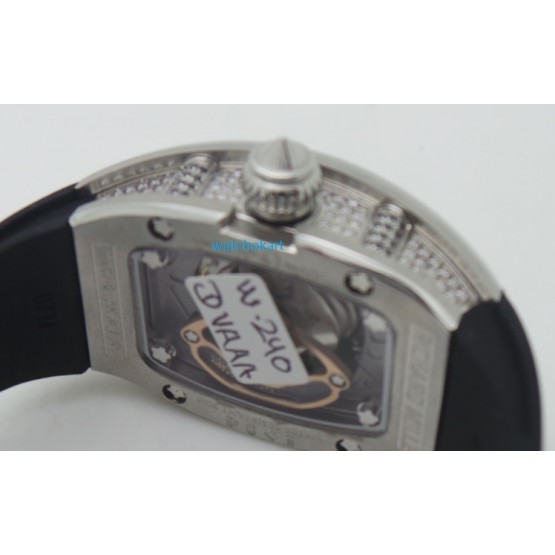 Richard Mille Diamond Limited Edition Steel Ladies SWISS ETA 7750 Valjoux Movement Watch