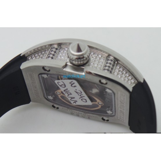 Richard Mille Diamond Limited Edition Steel Ladies SWISS ETA 7750 Valjoux Movement Watch