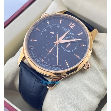 Jaeger Le Coultre Master Control Power Reserve Black Rose Gold Swiss ETA Automatic Watch