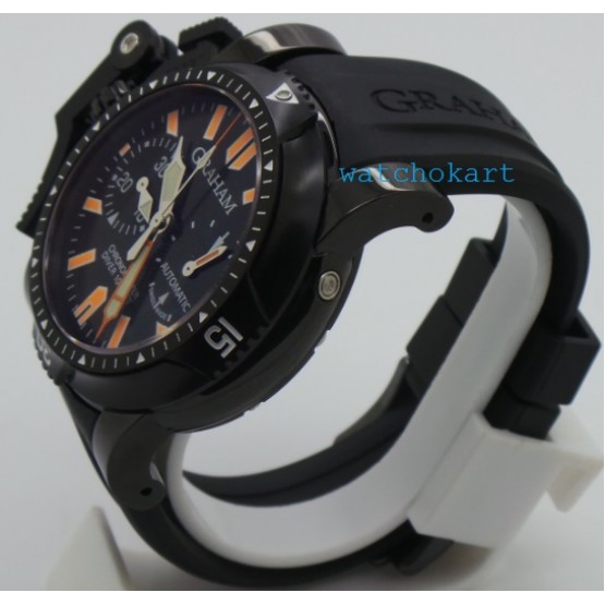 Graham Chronofighter Oversize Diver Black Swiss ETA  7750 Automatic Watch