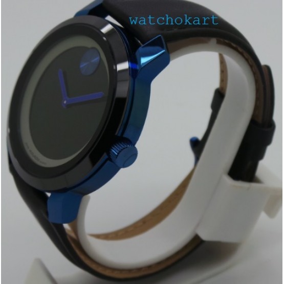 Movado Bold Leather Strap Watch