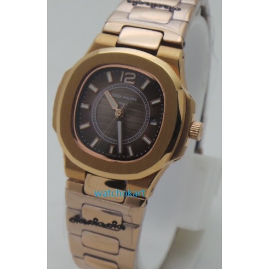 Patek Philippe Nautilus Smoke Grey Rose Gold Ladies Watch