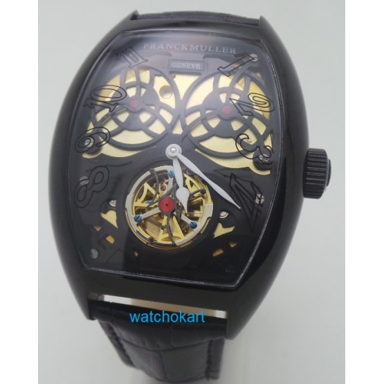 Franck Muller Giga Tourbillon Full Black Swiss Automatic Watch